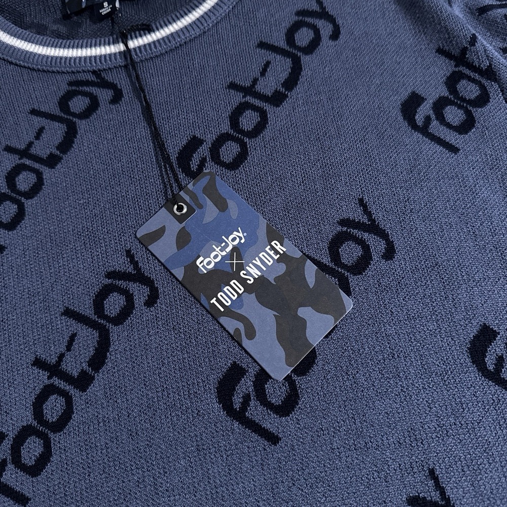 NEW Footjoy x Todd Snyder Men's Small Vintage Indigo FJ Logo Crewneck Sweater S